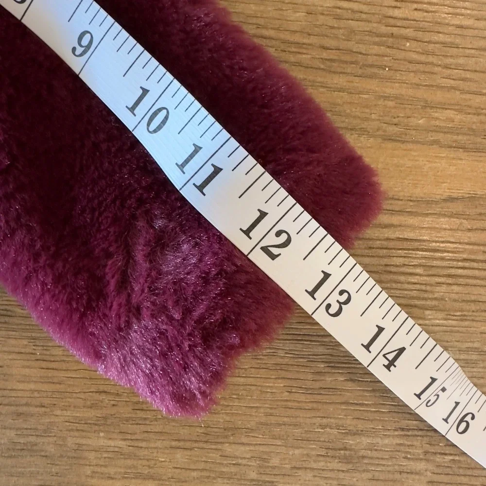 BCBG Little‎ Girls' Faux Fur Dressy Cropped Jacket With Bow-Maroon Red-Size 2T